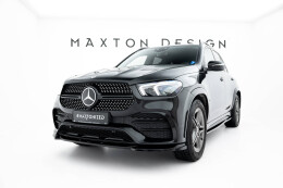 Cup Spoilerlippe Front Ansatz für Mercedes-AMG / AMG-Line GLE SUV W167 schwarz Hochglanz