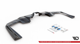 Mittlerer Cup Diffusor DTM Look Heck Ansatz für Mercedes-AMG GLE 53 Coupe C167 / C167 Facelift schwarz Hochglanz