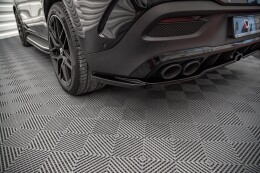 Mittlerer Cup Diffusor Heck Ansatz DTM Look für Mercedes-AMG GLE Coupe C167 schwarz Hochglanz