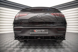 Mittlerer Cup Diffusor Heck Ansatz DTM Look passend für Mercedes-AMG GLE 53 Coupe C167 / C167 Facelift schwarz Hochglanz