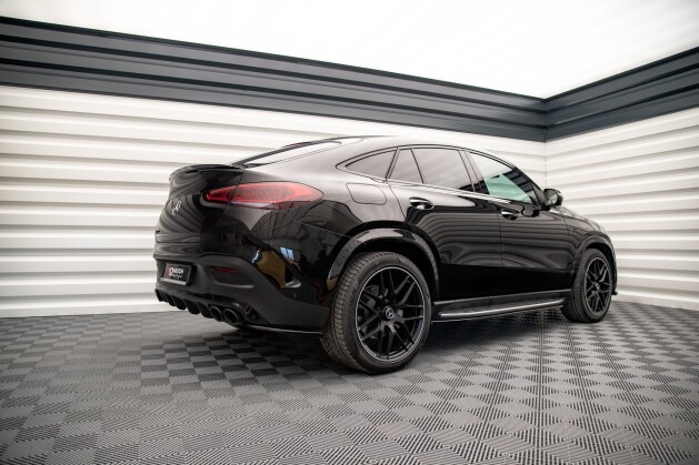 Seitenschweller Ansatz Cup Leisten für Mercedes-AMG / AMG-Line GLE Coupe C167 / C167 FL schwarz Hochglanz