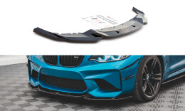 Cup Spoilerlippe Front Ansatz V.3 passend für BMW M2 F87 schwarz Hochglanz