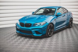 Cup Spoilerlippe Front Ansatz V.3 passend für BMW M2 F87 schwarz Hochglanz