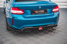 Heck Ansatz Diffusor für BMW M2 F87 schwarz Hochglanz
