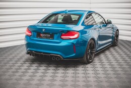 Heck Ansatz Diffusor passend für BMW M2 F87 schwarz Hochglanz