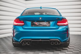 Heck Ansatz Diffusor passend für BMW M2 F87 schwarz Hochglanz