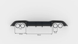 Street+ Heck Ansatz Diffusor passend für BMW M2 F87 schwarz Hochglanz