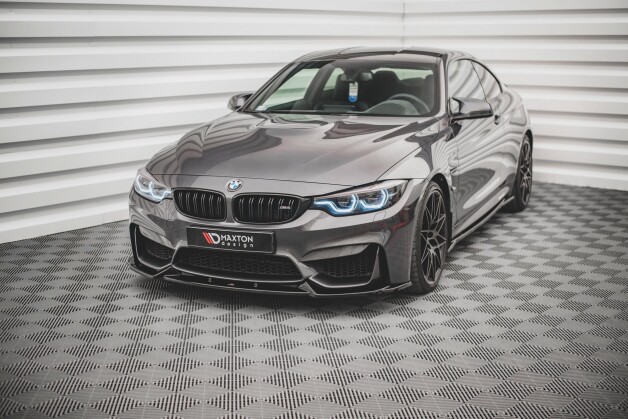 Cup Spoilerlippe Front Ansatz passend für BMW M4 F82 schwarz Hochglanz