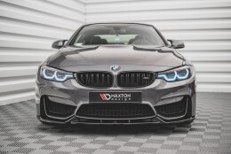 Cup Spoilerlippe Front Ansatz passend für BMW M4 F82 schwarz Hochglanz