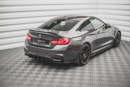 Heck Ansatz Flaps Diffusor V.2 passend für BMW M4 F82 schwarz Hochglanz