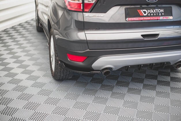Heck Ansatz Flaps Diffusor passend für Ford Escape Mk3 schwarz Hochglanz