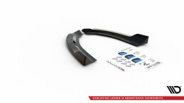 Heck Ansatz Flaps Diffusor passend für Ford Escape Mk3 schwarz Hochglanz