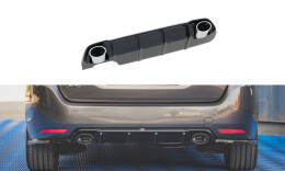 Heck Ansatz Diffusor + Endrohre für Peugeot 308 SW Mk2