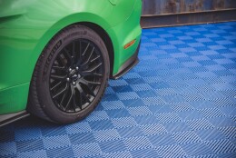 Street Pro Heck Ansatz Flaps Diffusor V.1 + Flaps passend für Ford Mustang GT Mk6 Facelift rot