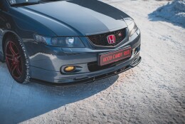Cup Spoilerlippe Front Ansatz V.2 passend für Honda Accord Mk7 Type-S schwarz Hochglanz