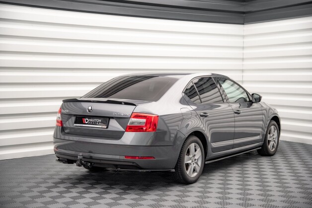 Heck Spoiler Aufsatz Abrisskante passend für Skoda Octavia Mk3 Facelift schwarz Hochglanz