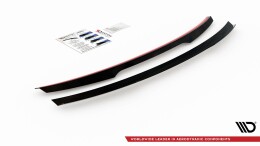Heck Spoiler Aufsatz Abrisskante für Skoda Octavia Mk3 Facelift schwarz Hochglanz