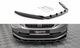 Cup Spoilerlippe Front Ansatz V.2 passend für Skoda Octavia Mk3 Facelift schwarz Hochglanz