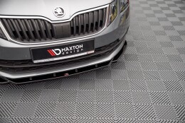 Cup Spoilerlippe Front Ansatz V.2 passend für Skoda Octavia Mk3 Facelift schwarz Hochglanz