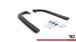 Heck Ansatz Flaps Diffusor passend für Skoda Octavia Mk3 Facelift schwarz Hochglanz