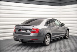 Seitenschweller Ansatz Cup Leisten passend für Skoda Octavia Mk3 Facelift schwarz Hochglanz