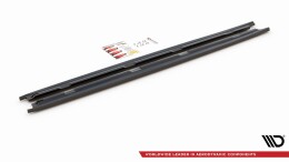 Seitenschweller Ansatz Cup Leisten passend für Skoda Octavia Mk3 Facelift schwarz Hochglanz