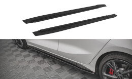 Street Pro Seitenschweller Ansatz Cup Leisten passend für Audi S3 / A3 S-Line 8Y SCHWARZ