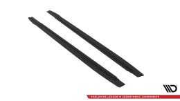 Street Pro Seitenschweller Ansatz Cup Leisten passend für Audi S3 / A3 S-Line 8Y SCHWARZ