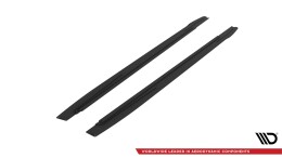 Street Pro Seitenschweller Ansatz Cup Leisten passend für Audi S3 / A3 S-Line 8Y SCHWARZ