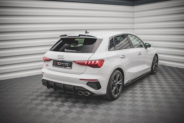 Street Pro Heck Ansatz Flaps Diffusor passend für Audi S3 8Y SCHWARZ