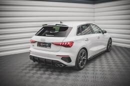 Street Pro Heck Ansatz Flaps Diffusor für Audi S3 8Y schwarz