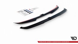 Heck Spoiler Aufsatz Abrisskante V.2 für Audi RS3 / S3 / A3 S-Line Sportback 8Y / 8Y Facelift schwarz Hochglanz