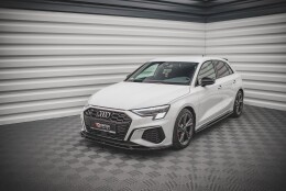 Street+ Spoilerlippe Front Ansatz V.3 passend für Audi S3 / A3 S-Line 8Y schwarz Hochglanz
