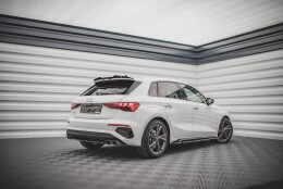 Seitenschweller Ansatz Cup Leisten V.1 passend für Audi S3 / A3 S-Line 8Y schwarz Hochglanz