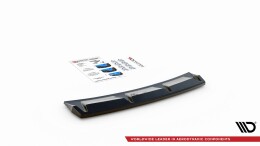 Mittlerer Cup Diffusor Heck Ansatz passend für Audi S3 Sportback 8Y schwarz Hochglanz