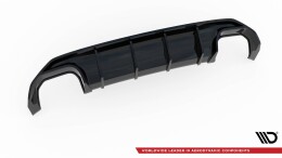 Heck Ansatz Diffusor passend für Audi S3 Sportback 8Y schwarz Hochglanz