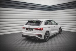 Street+ Heck Ansatz Flaps V.1 passend für Audi S3 Sportback 8Y schwarz Hochglanz