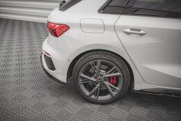 Heck Ansatz Flaps Diffusor V.2 passend für Audi S3 Sportback 8Y schwarz Hochglanz