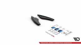Heck Ansatz Flaps Diffusor V.2 passend für Audi S3 Sportback 8Y schwarz Hochglanz