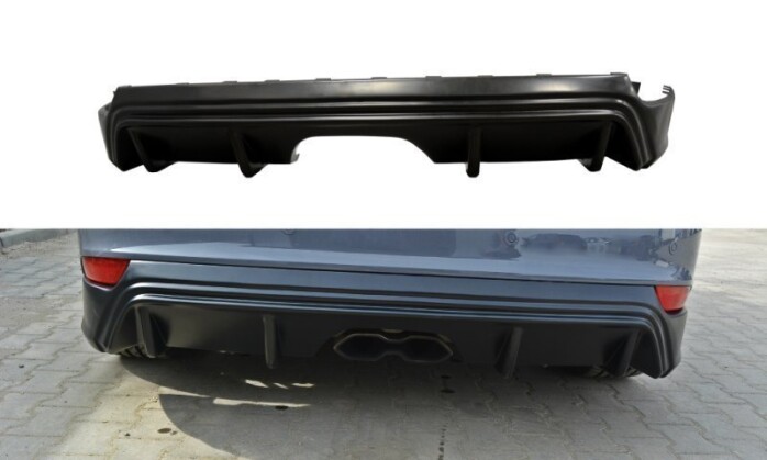 Heck Ansatz Diffusor (RS-Look) passend für Ford Focus ST Mk3 FL ABS-Kunststoff
