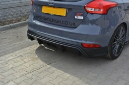 Heck Ansatz Diffusor (RS-Look) passend für Ford Focus ST Mk3 FL ABS-Kunststoff