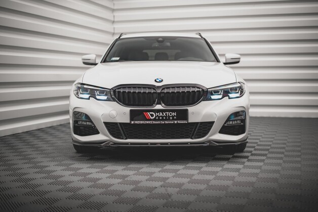Cup Spoilerlippe Front Ansatz V.4 passend für BMW 3er G20 / G21 M-Paket schwarz Hochglanz