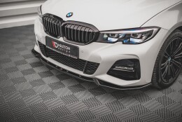 Cup Spoilerlippe Front Ansatz V.4 passend für BMW 3er G20 / G21 M-Paket schwarz Hochglanz