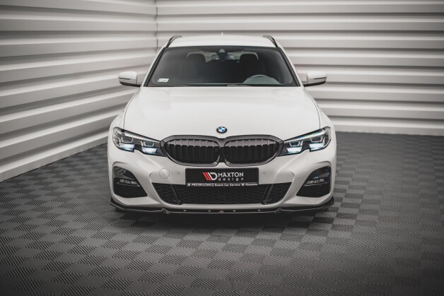 Cup Spoilerlippe Front Ansatz V.5 passend für BMW 3er G20 / G21 M-Paket schwarz Hochglanz
