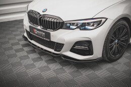 Cup Spoilerlippe Front Ansatz V.5 passend für BMW 3er G20 / G21 M-Paket schwarz Hochglanz