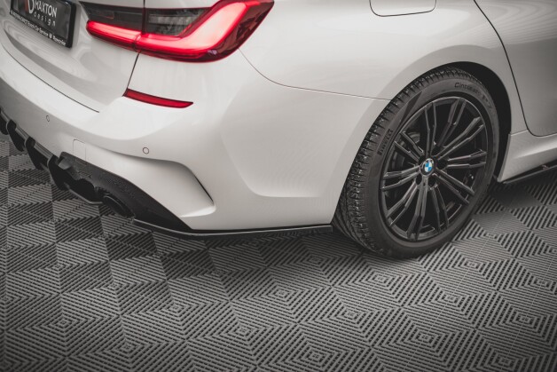 Heck Ansatz Flaps Diffusor V.2 passend für BMW 3er G20 / G21 M-Paket schwarz Hochglanz