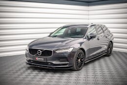 Street+ Spoilerlippe Front Ansatz V.1 passend für Volvo V90 Mk2 schwarz Hochglanz