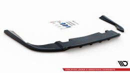 Mittlerer Cup Diffusor Heck Ansatz V.1 passend für Volvo V90 Mk2 schwarz Hochglanz