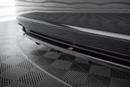 Mittlerer Cup Diffusor Heck Ansatz DTM Look passend für Audi A8 D4 Facelift schwarz Hochglanz