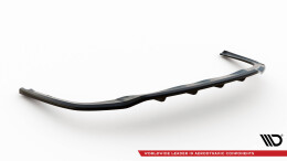 Mittlerer Cup Diffusor Heck Ansatz DTM Look passend für Audi A8 D4 Facelift schwarz Hochglanz